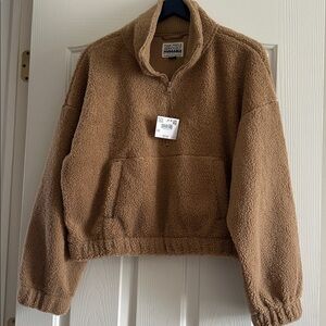 American Eagle Outfitters Tan Sherpa Jacket